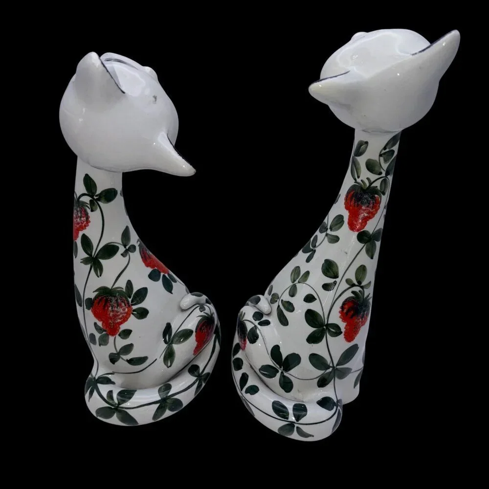 VTG 1970s Italian Deruta Pottery Hand-Painted Anthropomorphic Figures – Set of 2 - Picture 9 of 12